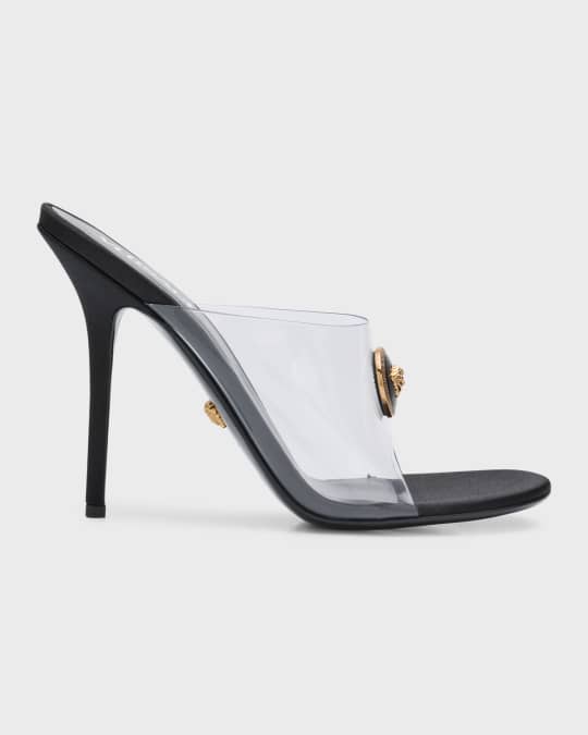Versace clear mules on sale