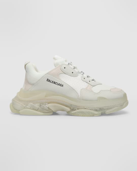 Balenciaga Men's Triple S Clear-Sole Sneakers | Neiman Marcus