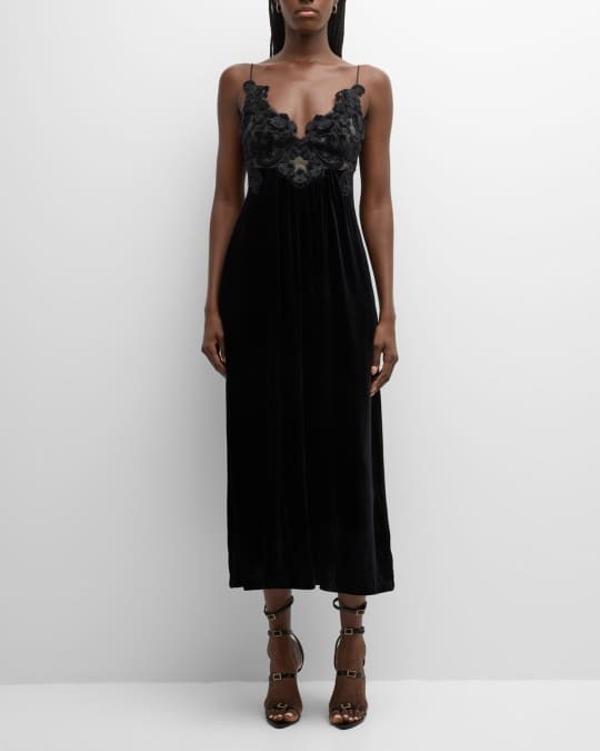 Zimmermann Sensory Velvet Slip Dress | Neiman Marcus