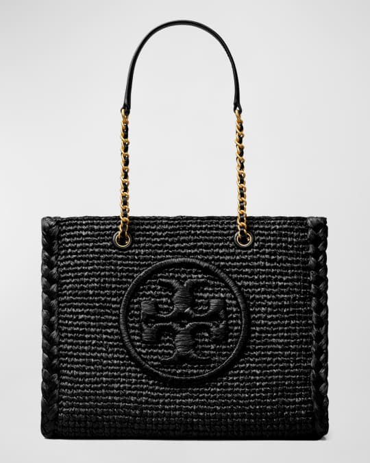 Shop Tory Burch Ella Raffia Crochet Floral Tote