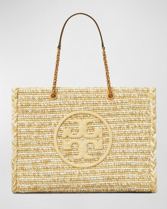 【最終価格】TORY BURCH ELLA CHAIN TOTE かごバッグ Tory Burch Ella Melange Raffia Chain Tote Bag | Neiman Marcus