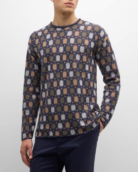 Giorgio Armani Men's Maglia Mohair and Wool Knit Pullover Sweater