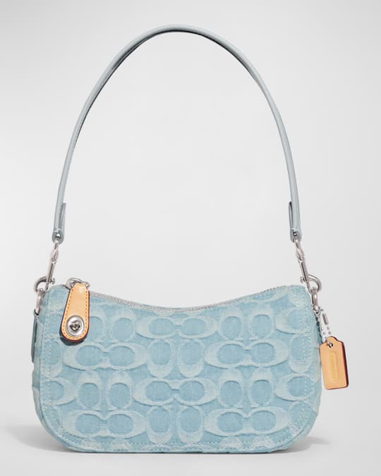 Coach Swinger 20 Signature Monogram Denim Shoulder Bag