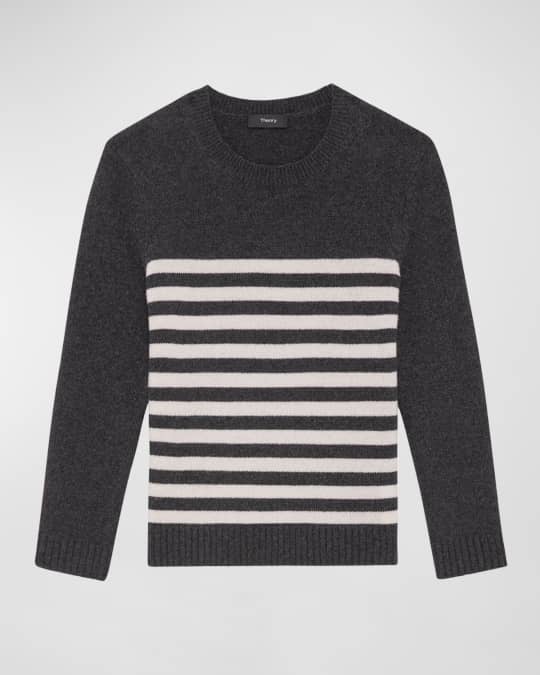 Striped Shrunken Crewneck