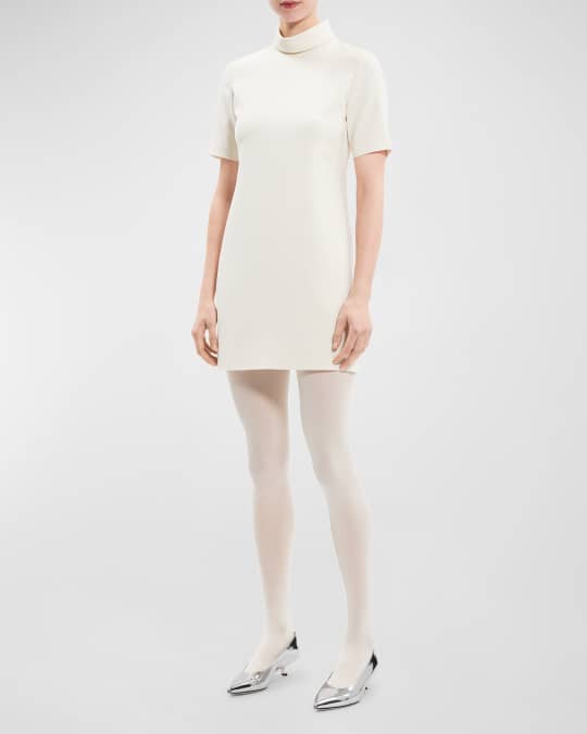 Short Sleeve Crepe Mini Dress