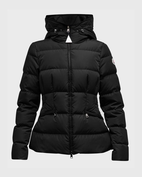 Moncler Avoce Hooded Puffer Jacket with Elastic Belt  display picture 1