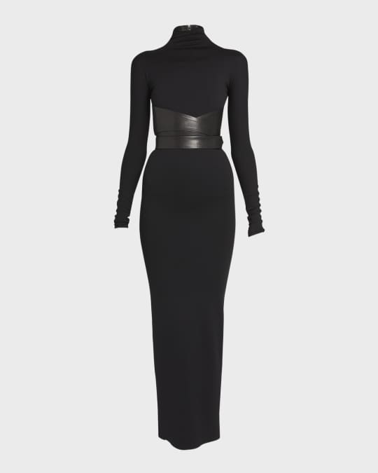 pink pu leather dress Kimora Leather Dress – Retrofete main image 1