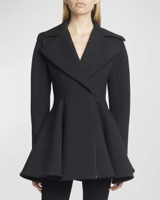 ALAIA Flared Wool Princess Coat | Neiman Marcus