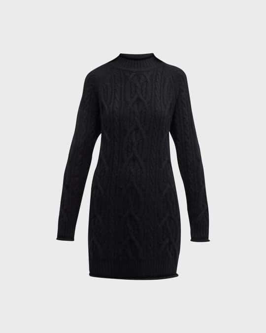 Loulou De Saison Layo Cashmere Cable-Knit Sweater Dress | Neiman Marcus
