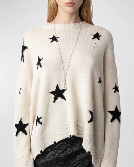 Zadig Voltaire Markus Stars Destroyed Sweater Neiman Marcus