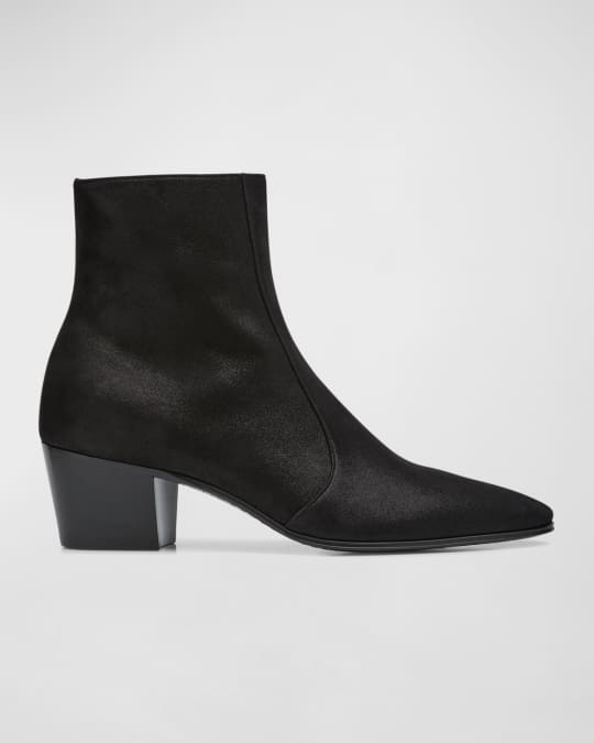 Saint Laurent Men's Vassili 60 Zip Ankle Boots | Neiman Marcus