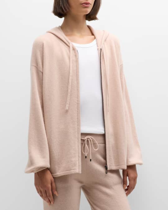 Cashmere Zip Front Hoodie