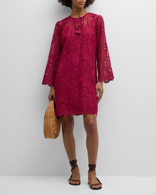 johnny was lace dress Biya Johnny Was Lace Racer Back High Low Dress