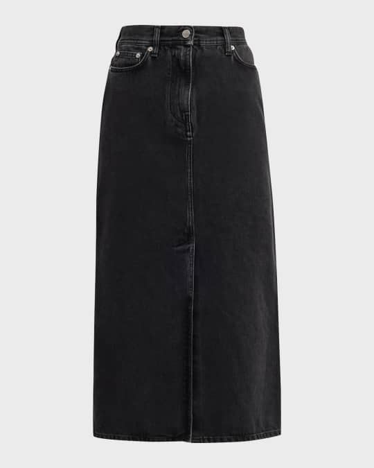スカート LouLou De Saison 'Rona' skirt White Rona Denim Maxi Skirt by Loulou de Saison on Sale