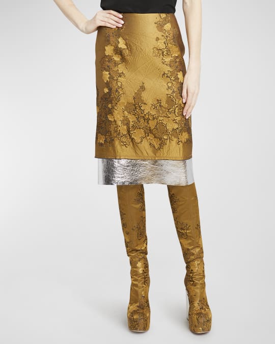 Gold skirt neiman marcus best sale
