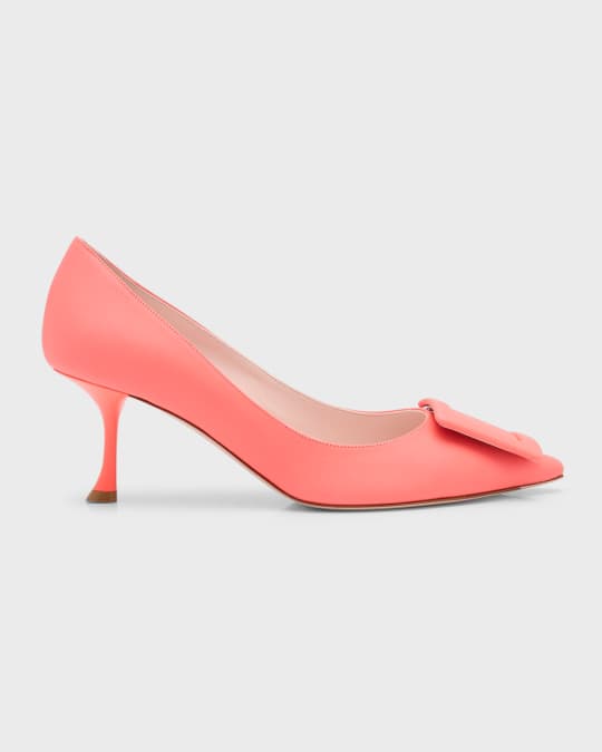 Viv In The City Leather Buckle Pumps