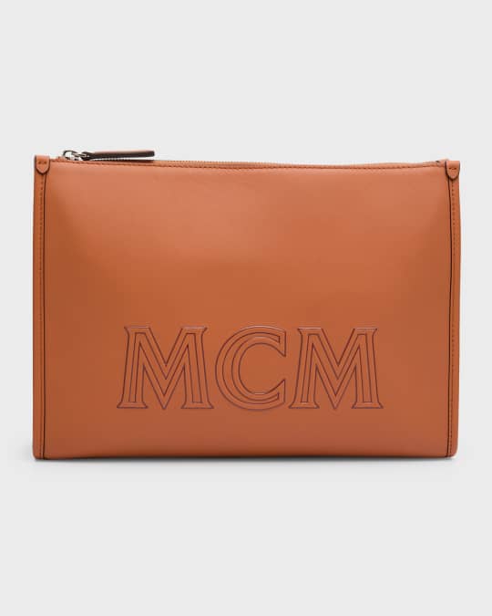 MCM Men s Aren Large Leather Crossbody Bag Neiman Marcus