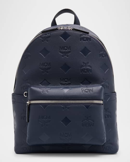 MCM Stark Mini Embossed Leather Backpack | Neiman Marcus