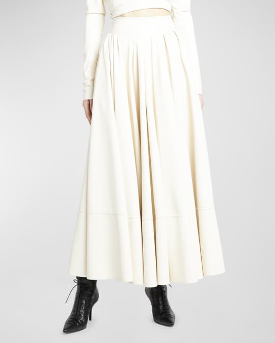 Philosophy di Lorenzo Serafini Pleated A-Line Maxi Skirt | Neiman Marcus