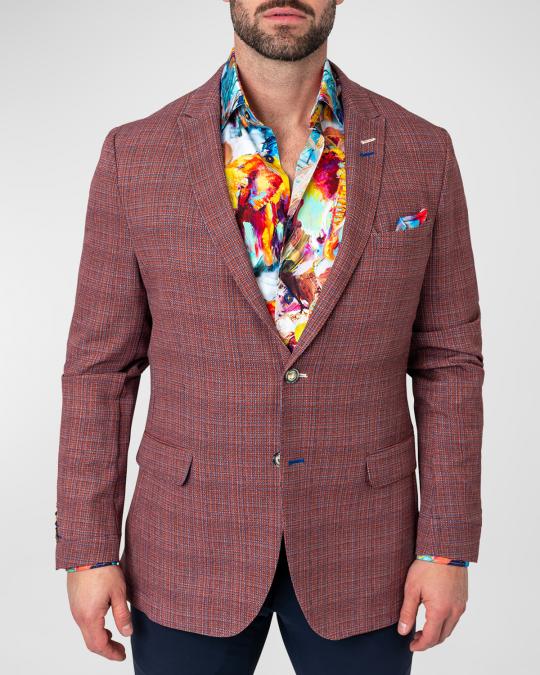Maceoo Men's Unconstructed Textured Blazer | Neiman Marcus