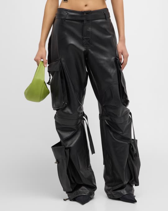 DARKPARK Lilly Leather Multi-Pocket Cargo Pants | Neiman Marcus