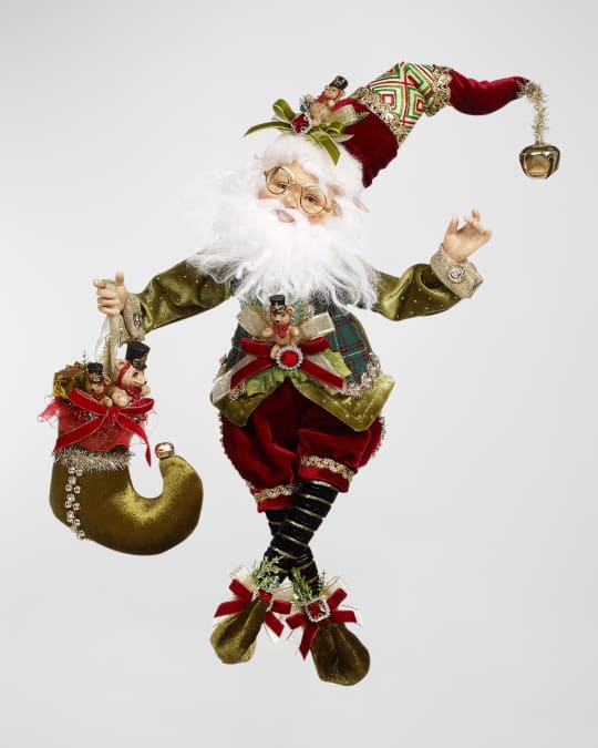 Christmas 3D Elves Stocking Holders For Mantle, Set Of 4 Hand-Painted