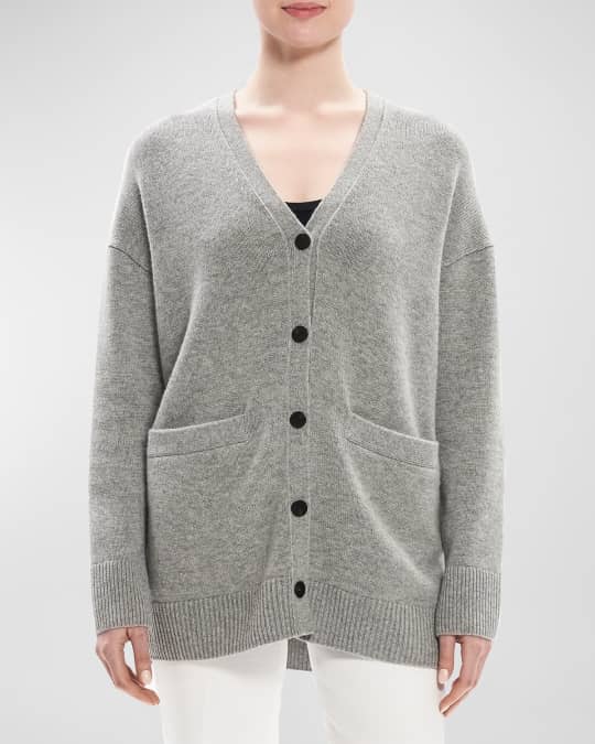 Wool Cashmere Oversized Drop Shoulder Cardigan
