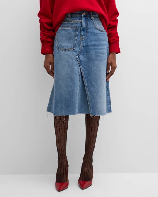 Black denim best sale skirt outfit quest