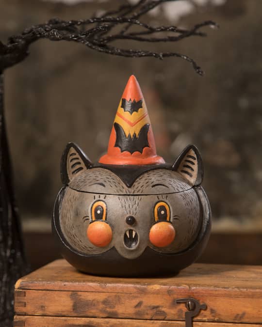 Figurine Halloween Bethany Lowe Hildegarde Avec Panier à Potions - Résine Peinte à La Main - TD4144