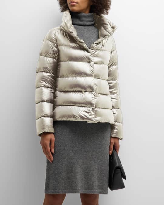 Herno Ultralight Nylon Puffer Jacket with Snap Vents Neiman Marcus