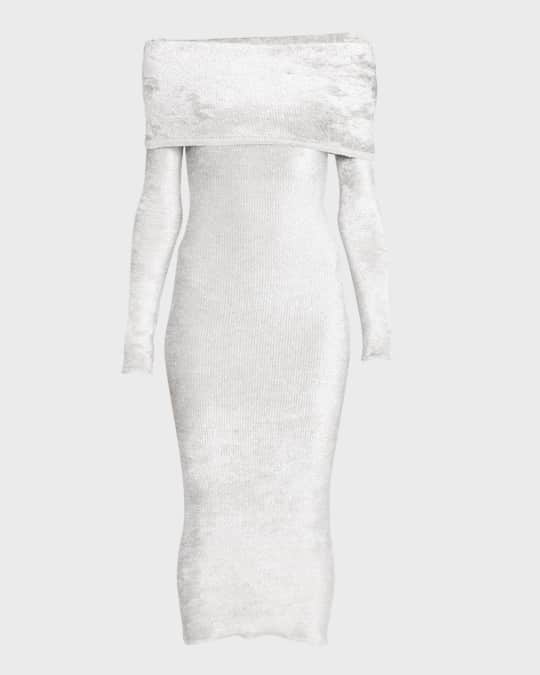 knee length dresses for ladies Fuzzy Bodycon Midi Dress – Dominique Nicole Boutique