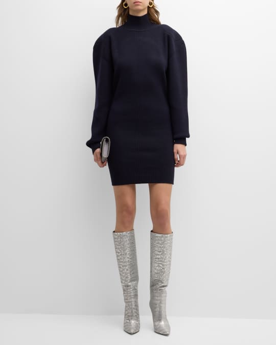 Stella McCartney Turtleneck Mini Sweater Dress with Open Back | Neiman  Marcus