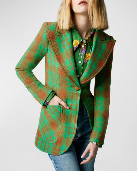 Smythe plaid blazer top