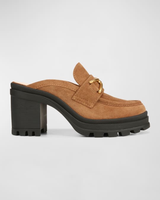 Heeled loafer mules online