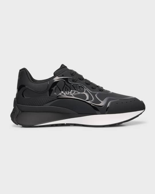 Alexander McQueen Men s Seal Logo Runner Sneakers Neiman Marcus