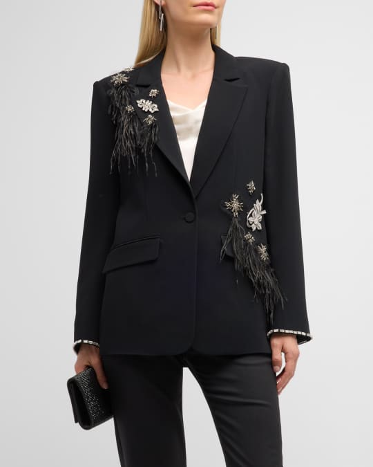 Cinq A Sept Cheyenne fringed blazer - Black