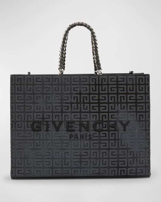 Givenchy G Tote Medium Shopping Bag in 4G Logo Canvas with Chain Handles Neiman Marcus