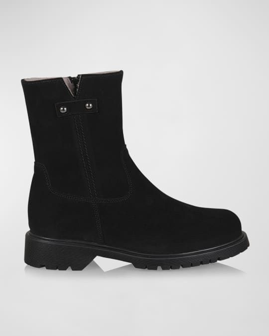 La Canadienne Hunter Suede Shearling Winter Boots Neiman Marcus