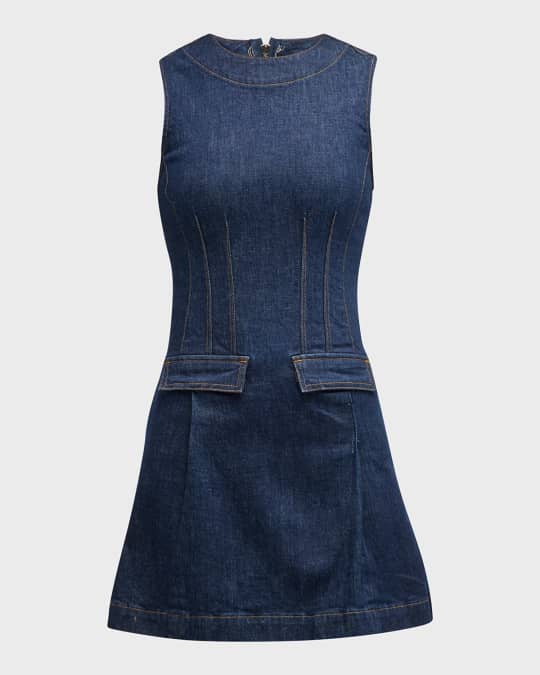 Derek Lam 10 Crosby Devan Sleeveless Denim Mini Shift Dress