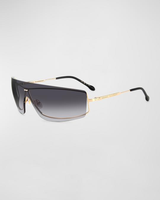 Isabel Marant Metal & Acetate Shield Sunglasses | Neiman Marcus display picture 2