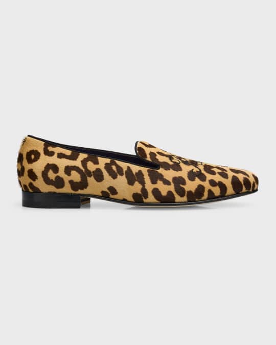 Ralph lauren leopard loafers on sale
