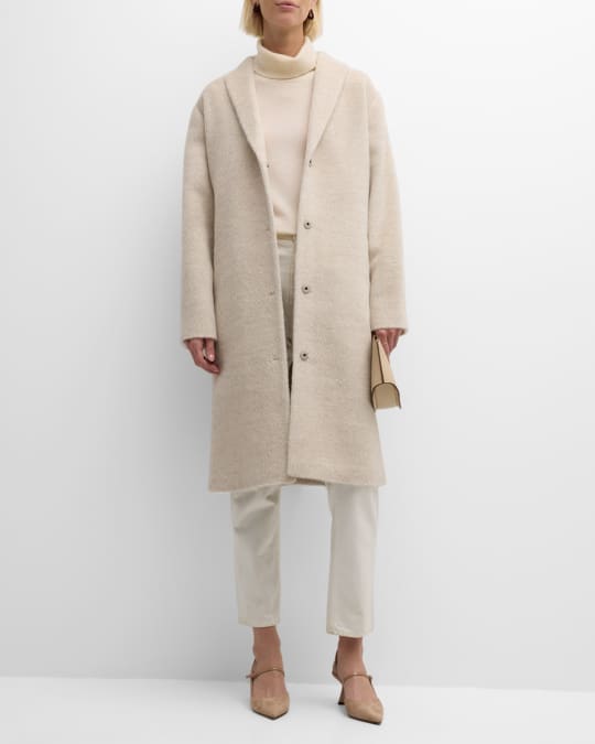 Eileen Fisher Missy Alpaca Luxe Shawl Collar Coat Neiman Marcus