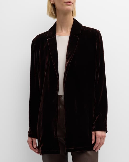 Eileen fisher velvet notch collar blazer hotsell