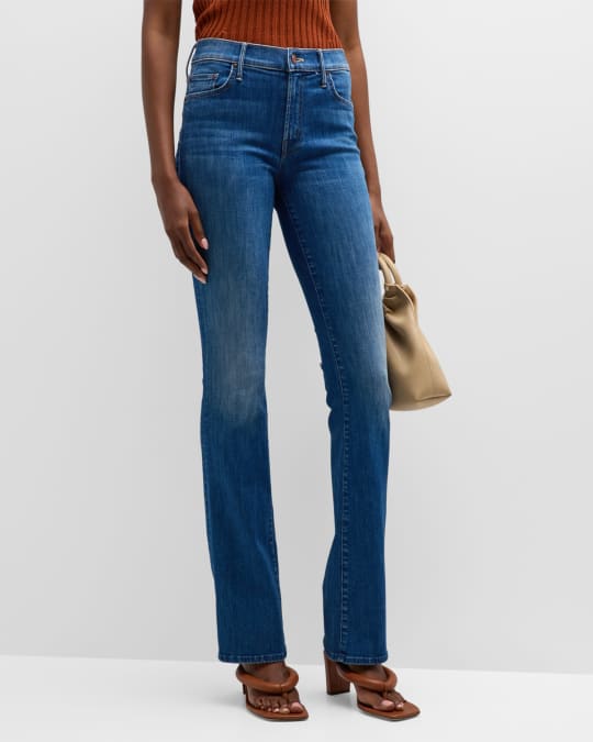 MOTHER The Insider Heel Mid-Rise Bootcut Denim Jeans | Neiman Marcus