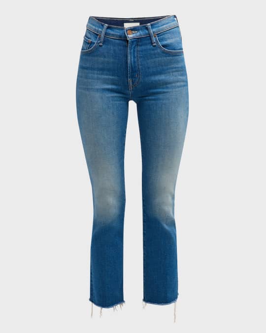 MOTHER The Insider Ankle Fray Jeans | Neiman Marcus