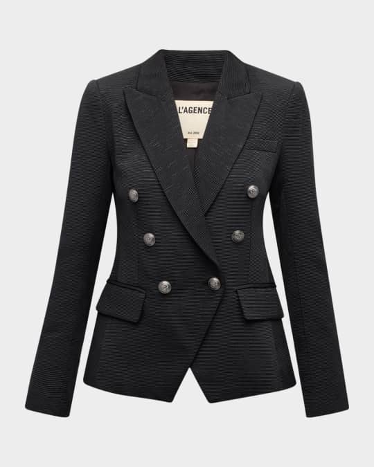 L'Agence Kenzie Double-Breasted Blazer | Neiman Marcus