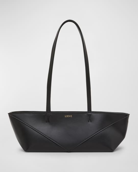 Loewe Puzzle Fold Cropped Bag in Shiny Leather | Neiman Marcus