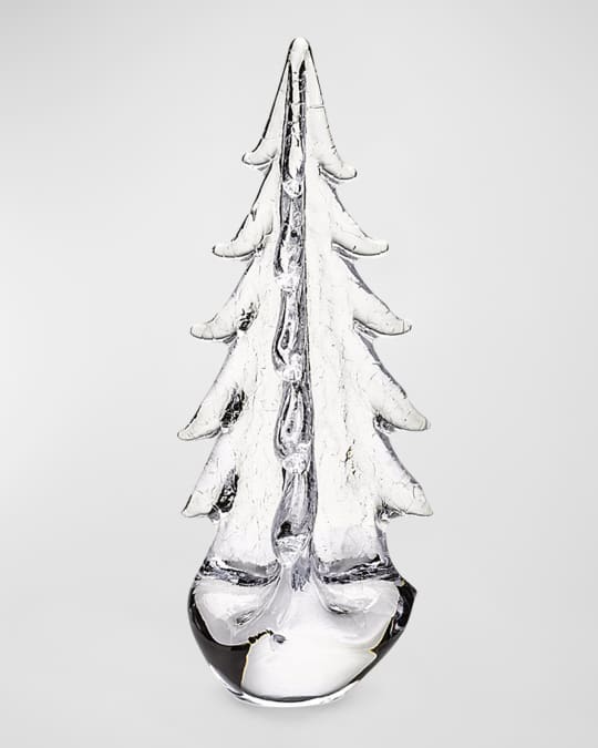Simon Pearce Vermont Crackle Evergreen Tree in Gift Box, 12" Neiman