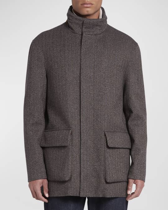 Loro Piana Men s Winter Voyager Wool Overcoat Neiman Marcus