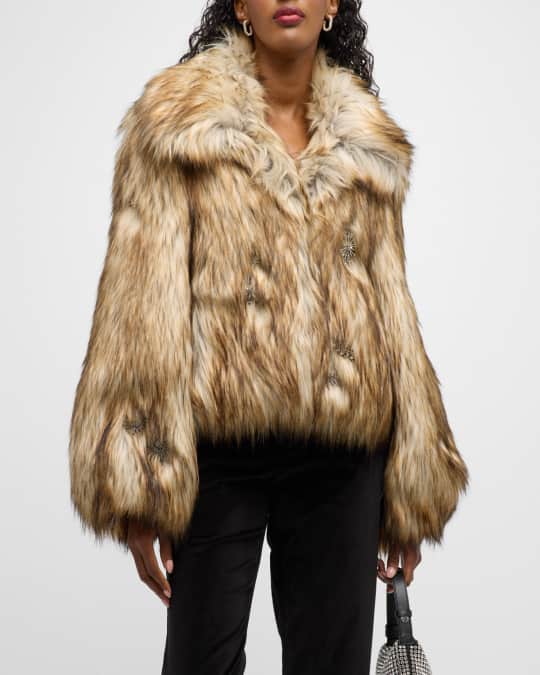 Neiman marcus faux fur coat on sale